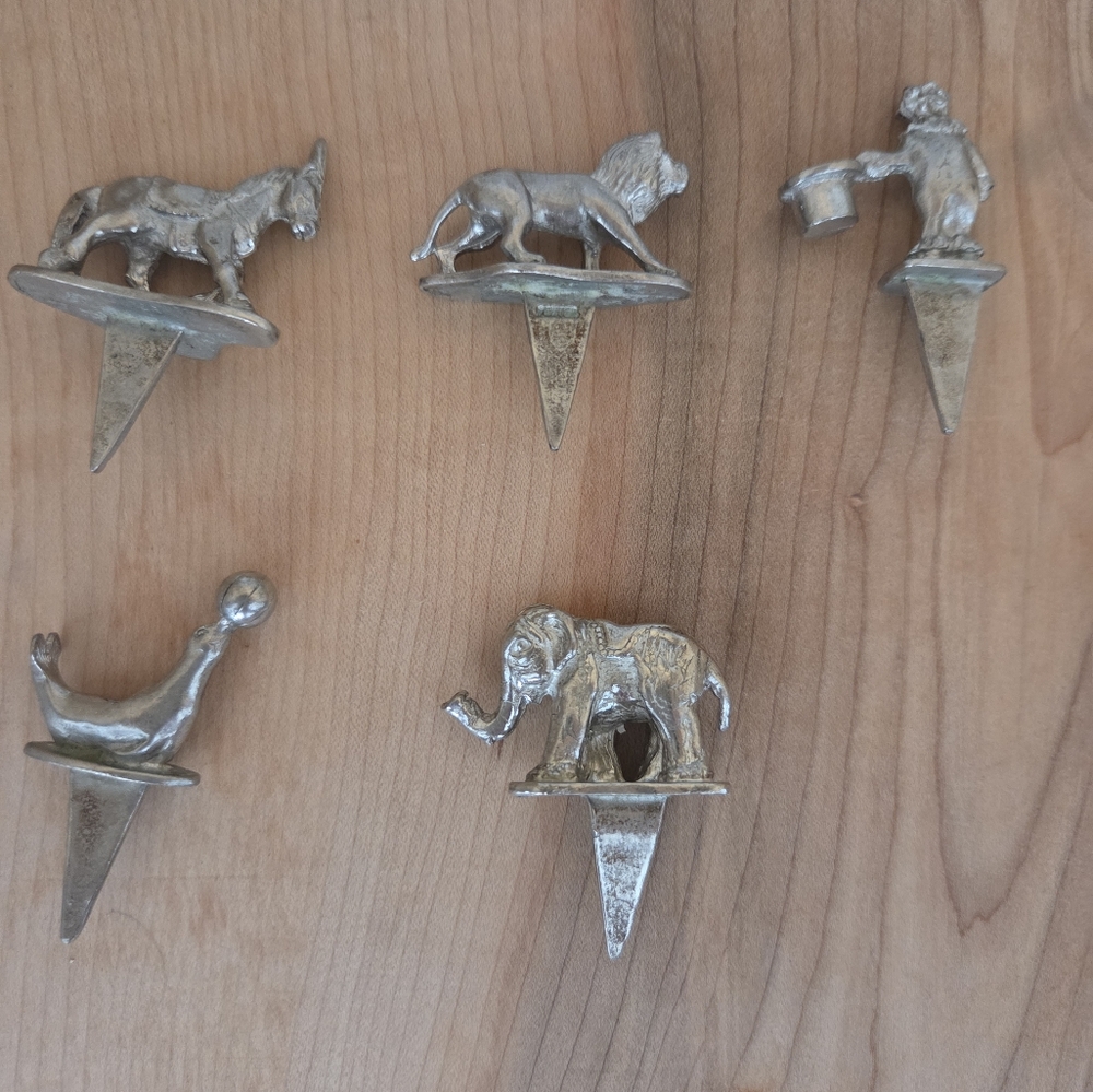 Empire Silver Pewter Circus Birthday Cake Candle Holders - Picture 3 of 9